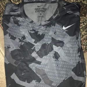 nike pro combat camo shirt